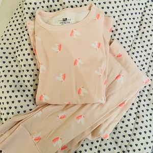 Crewcuts girls preppy unicorn glow in the dark pajama set